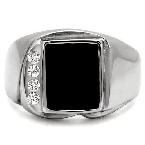 Mens Stainless Steel Rings TK02225 Stainless Steel Ring with Semi-Precious