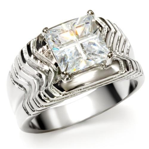 Vintage Rings TK028 Stainless Steel Ring with AAA Grade CZ