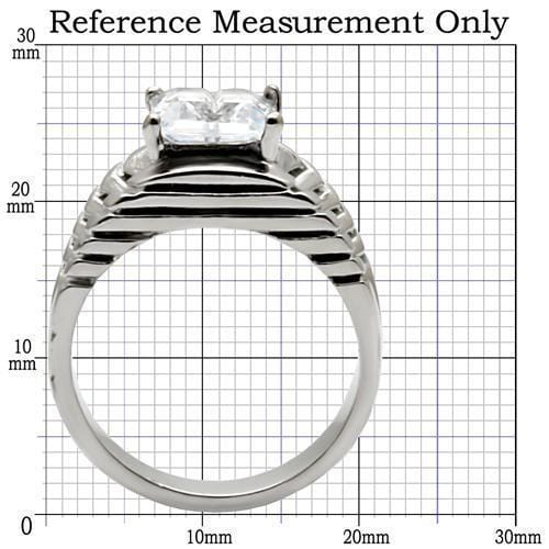 Vintage Rings TK028 Stainless Steel Ring with AAA Grade CZ