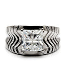 Vintage Rings TK028 Stainless Steel Ring with AAA Grade CZ