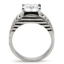 Vintage Rings TK028 Stainless Steel Ring with AAA Grade CZ