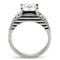 Vintage Rings TK028 Stainless Steel Ring with AAA Grade CZ