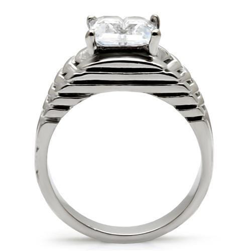 Vintage Rings TK028 Stainless Steel Ring with AAA Grade CZ