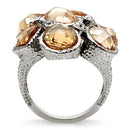 Vintage Rings TK044 Stainless Steel Ring with AAA Grade CZ