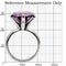 Vintage Rings TK045 Stainless Steel Ring with AAA Grade CZ in Amethyst