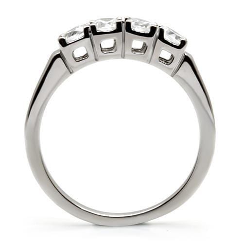 Vintage Rings TK047 Stainless Steel Ring with AAA Grade CZ