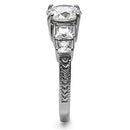 Vintage Rings TK057 Stainless Steel Ring with AAA Grade CZ