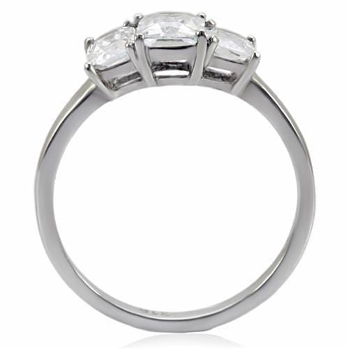 Vintage Rings TK058 Stainless Steel Ring with AAA Grade CZ