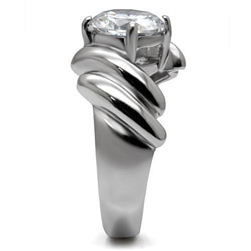 Vintage Rings TK060 Stainless Steel Ring with AAA Grade CZ