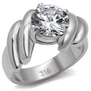 Vintage Rings TK060 Stainless Steel Ring with AAA Grade CZ