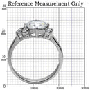 Vintage Rings TK062 Stainless Steel Ring with AAA Grade CZ