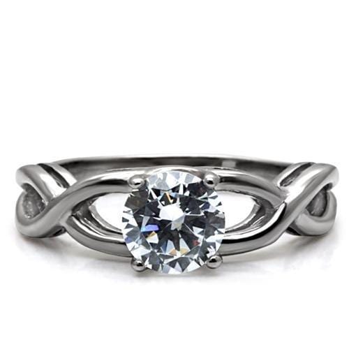 Vintage Rings TK065 Stainless Steel Ring with AAA Grade CZ