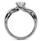 Vintage Rings TK065 Stainless Steel Ring with AAA Grade CZ