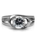 Vintage Rings TK066 Stainless Steel Ring with AAA Grade CZ