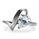 Vintage Rings TK067 Stainless Steel Ring with AAA Grade CZ