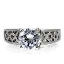 Vintage Rings TK069 Stainless Steel Ring with AAA Grade CZ