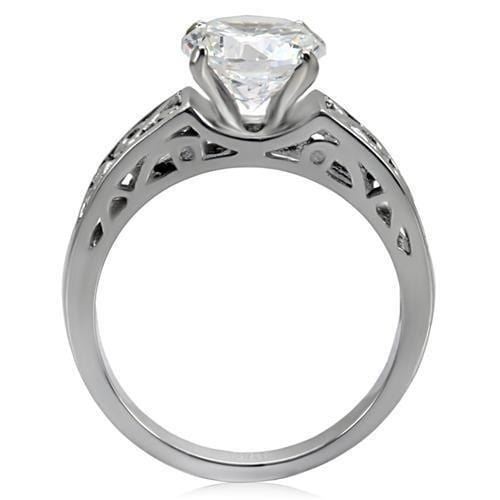 Vintage Rings TK069 Stainless Steel Ring with AAA Grade CZ