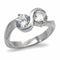 Vintage Rings TK072 Stainless Steel Ring with AAA Grade CZ