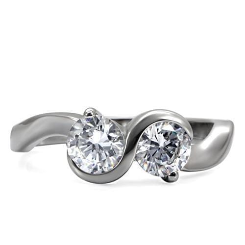 Vintage Rings TK072 Stainless Steel Ring with AAA Grade CZ