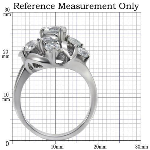 Vintage Rings TK074 Stainless Steel Ring with AAA Grade CZ