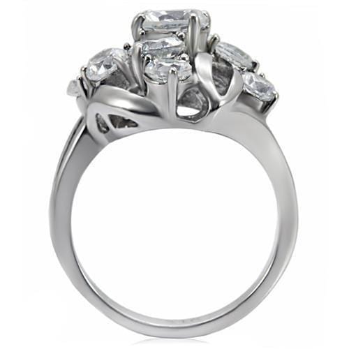 Vintage Rings TK074 Stainless Steel Ring with AAA Grade CZ