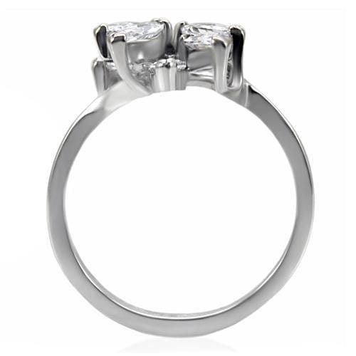 Vintage Rings TK075 Stainless Steel Ring with AAA Grade CZ