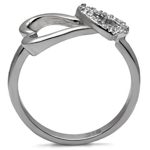 Vintage Rings TK077 Stainless Steel Ring with AAA Grade CZ