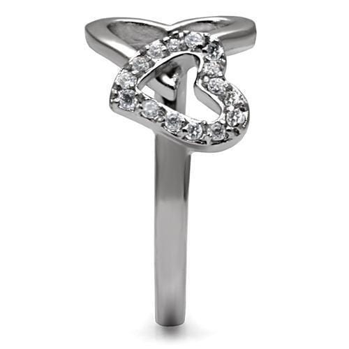 Vintage Rings TK077 Stainless Steel Ring with AAA Grade CZ