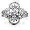 Vintage Rings TK078 Stainless Steel Ring with AAA Grade CZ