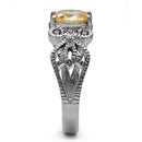 Vintage Rings TK080 Stainless Steel Ring with AAA Grade CZ