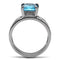 Vintage Rings TK081 Stainless Steel Ring with Synthetic in Sea Blue