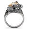 Vintage Rings TK083 Stainless Steel Ring with AAA Grade CZ