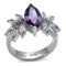 Vintage Rings TK085 Stainless Steel Ring with AAA Grade CZ in Amethyst