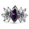 Vintage Rings TK085 Stainless Steel Ring with AAA Grade CZ in Amethyst