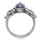 Vintage Rings TK085 Stainless Steel Ring with AAA Grade CZ in Amethyst