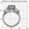 Vintage Rings TK086 Stainless Steel Ring with AAA Grade CZ in Amethyst