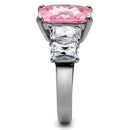 Vintage Rings TK088 Stainless Steel Ring with AAA Grade CZ in Rose