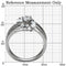 Vintage Rings TK096 Stainless Steel Ring with AAA Grade CZ