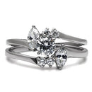 Vintage Rings TK096 Stainless Steel Ring with AAA Grade CZ