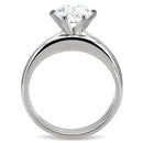 Vintage Rings TK097 Stainless Steel Ring with AAA Grade CZ