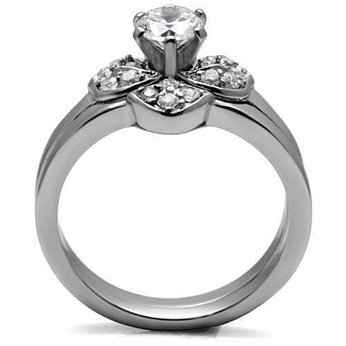 Vintage Rings TK099 Stainless Steel Ring with AAA Grade CZ