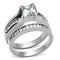 Vintage Rings TK0W383 Stainless Steel Ring with AAA Grade CZ