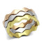 Rose Gold Wedding Rings TK1002 Three ToneGold Stainless Steel Ring