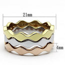 Rose Gold Wedding Rings TK1002 Three ToneGold Stainless Steel Ring