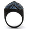 Vintage Rings TK1005 Black - Stainless Steel Ring with Top Grade Crystal