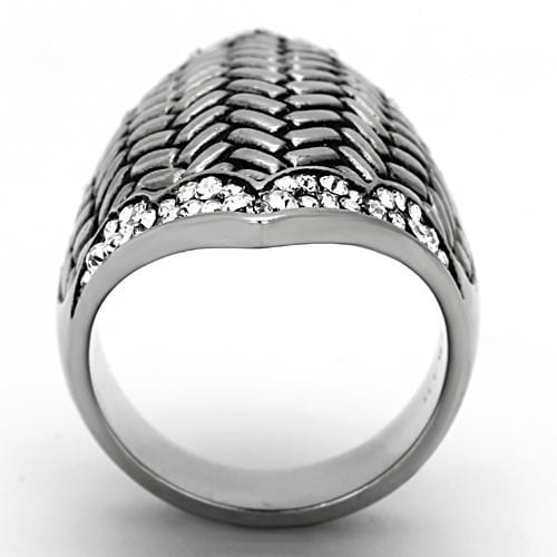 Vintage Rings TK1009 Stainless Steel Ring with Top Grade Crystal