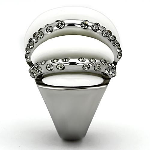 Vintage Rings TK1011 Stainless Steel Ring with Top Grade Crystal