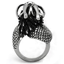 Vintage Rings TK1014 Stainless Steel Ring with Synthetic in White