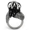 Vintage Rings TK1014 Stainless Steel Ring with Synthetic in White