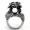 Vintage Rings TK1014 Stainless Steel Ring with Synthetic in White